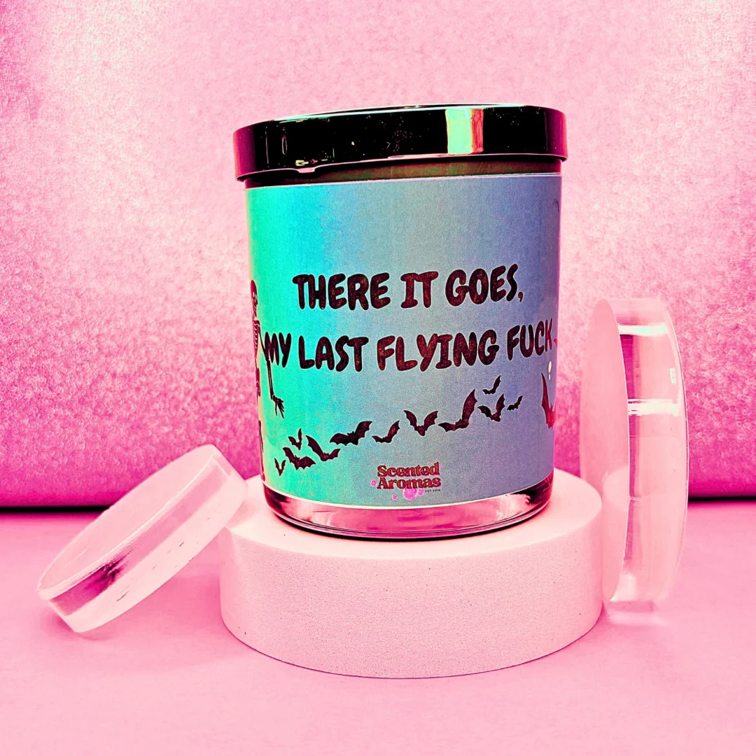 There It Goes My Last Flying Care Funny Quote Candle 200g - Sarcastic Humour